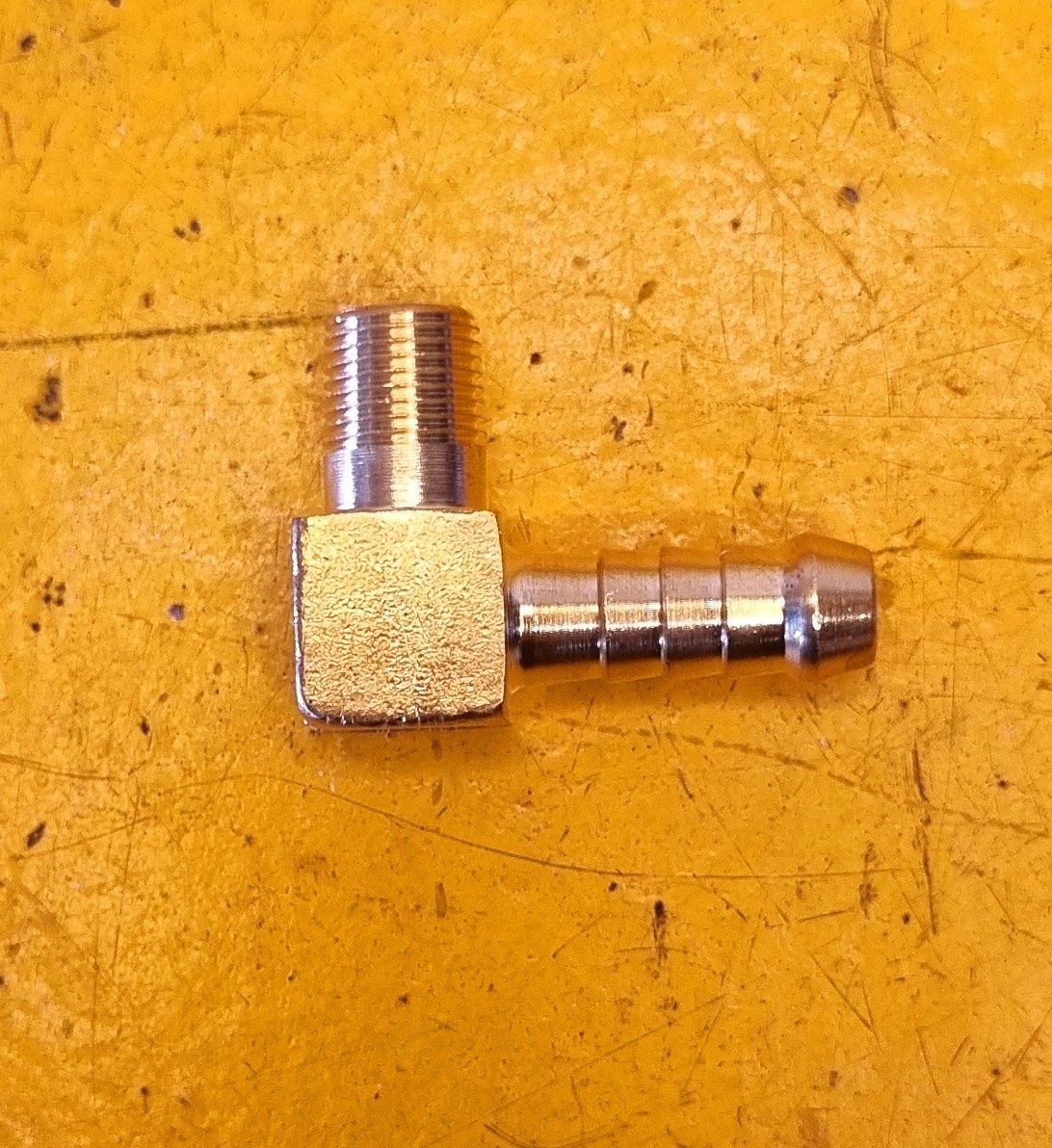 BRASS AIRLINE MALE ELBOW 3/8 HOSE X 1/8 BSP