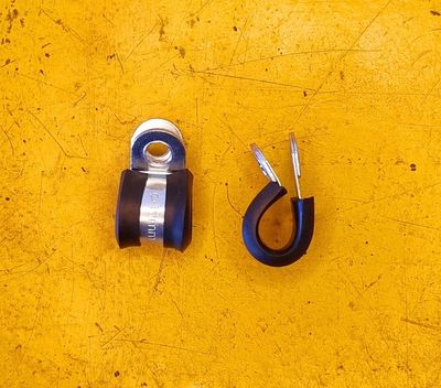 P-CLAMP 16MM STEEL RUBBER LINED