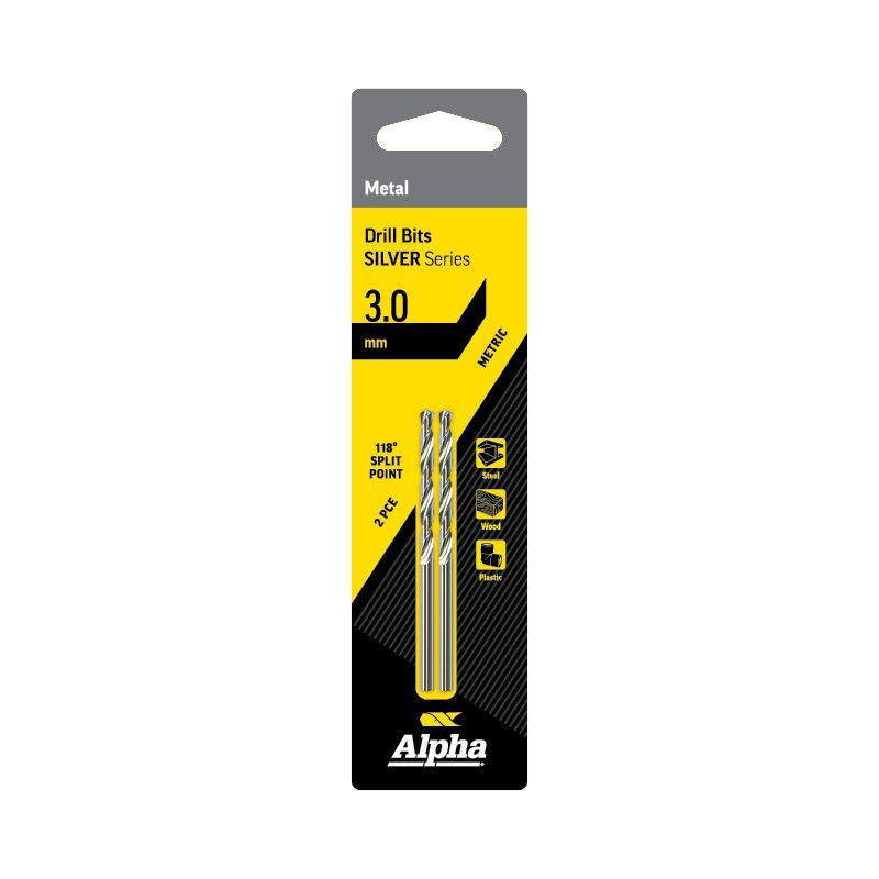 DRILL 3MM SILVER SERIES TWIN PACK