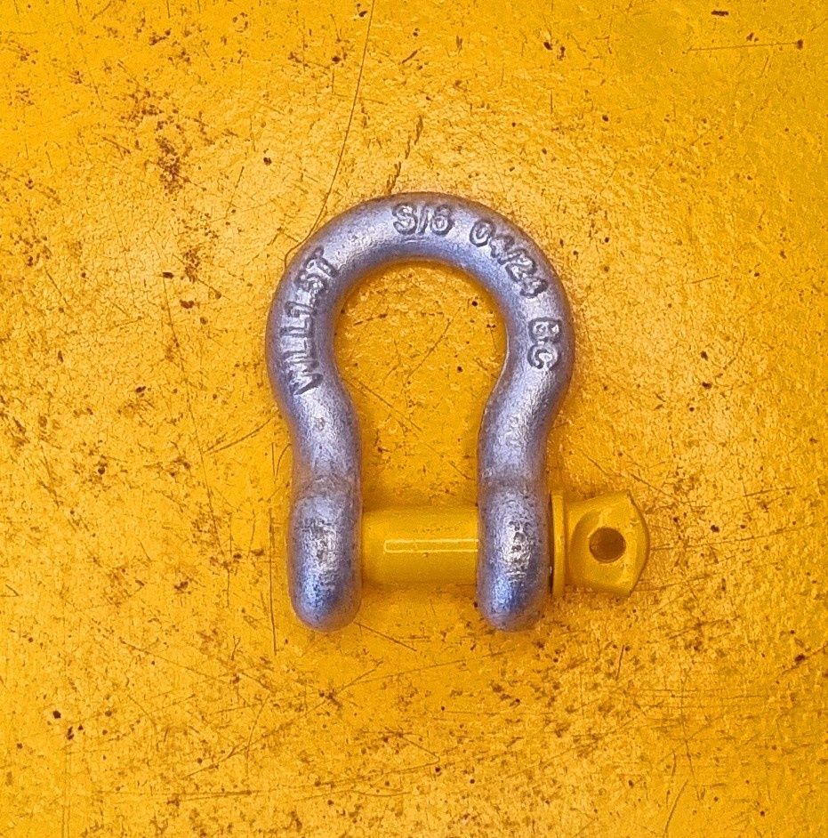 SHACKLE 11X13MM BOW 1.5 TON YELLOW