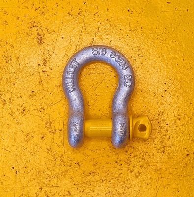 SHACKLE 11X13MM BOW 1.5 TON YELLOW