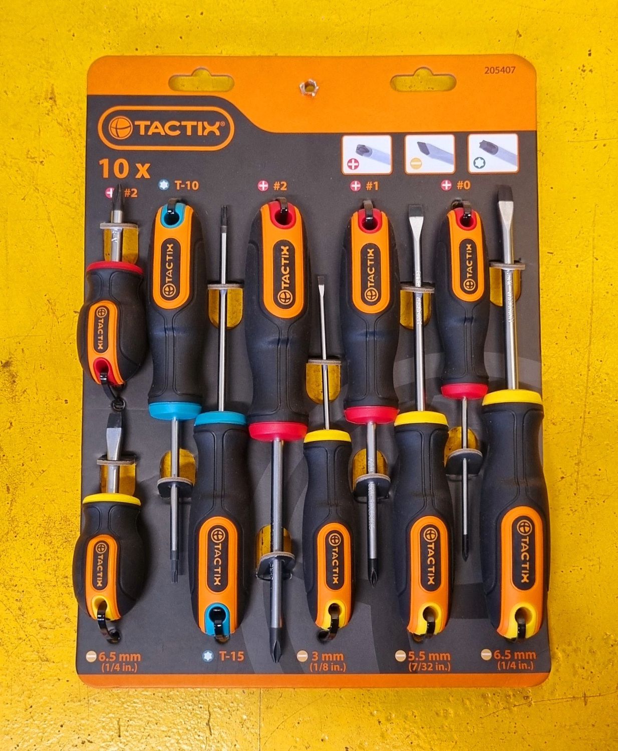 SCREW DRIVER SET 10 PIECE TACTIX