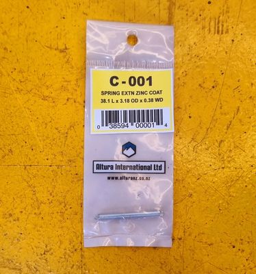 SPRING EXTN ZC 38.1 L x 3.18 OD x 0.38 WD