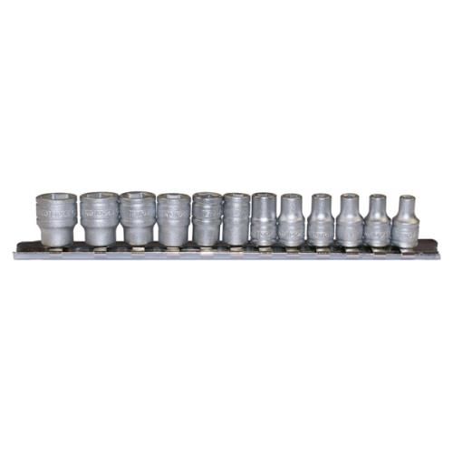 SOCKET SET ON RAIL 4-13 METRIC 1/4 DR