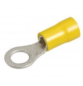 CABLE TERMINAL RING 6.3MM YELLOW
