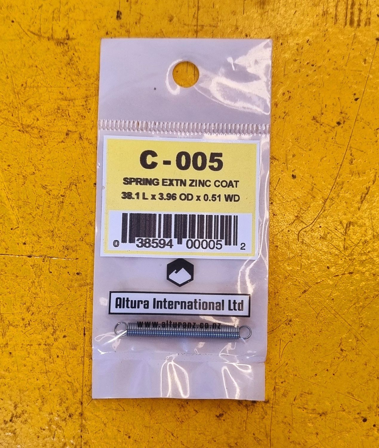 SPRING EXTN ZC 38.1 L x 3.96 OD x 0.51 WD