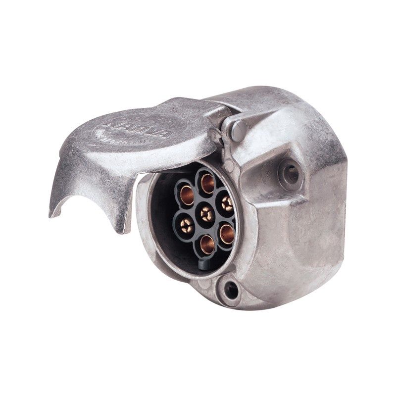 TRAILER PLUG  7 PIN FEMALE ROUND METAL