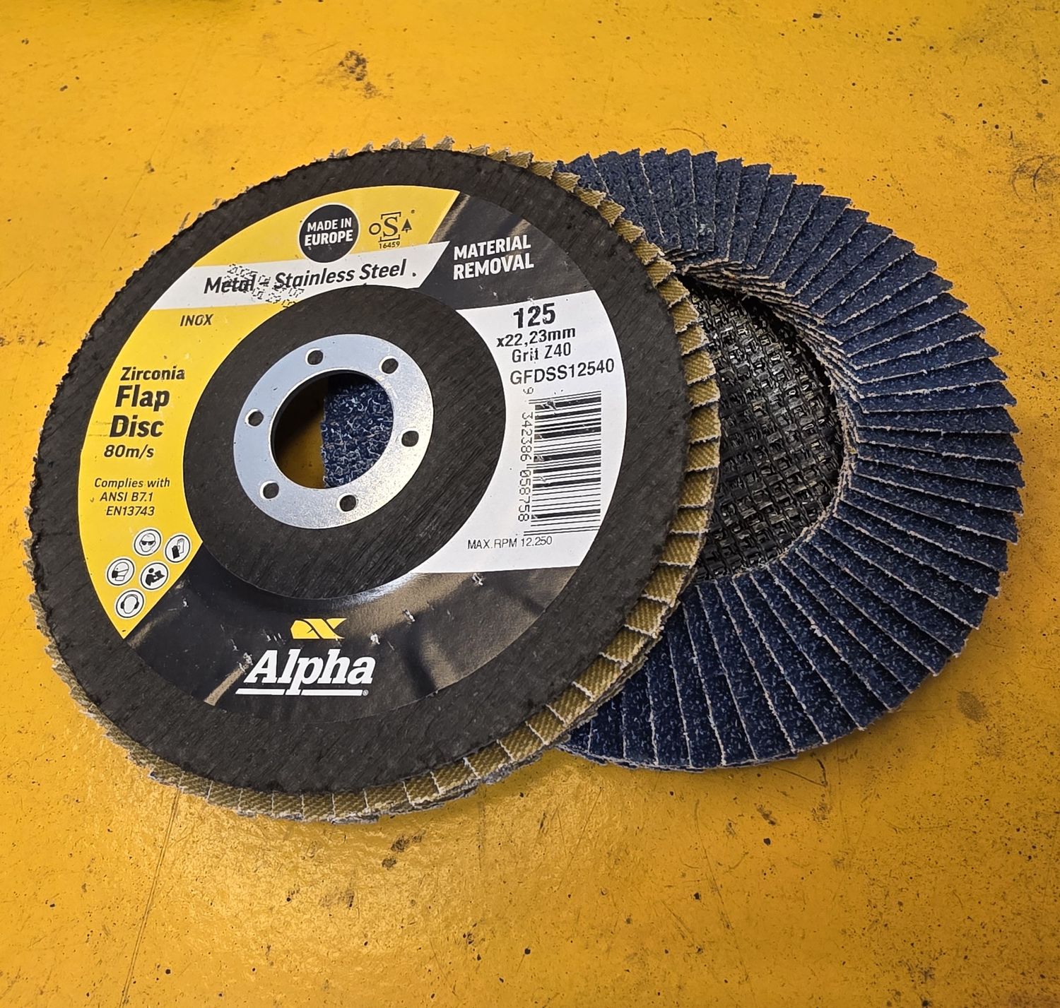 FLAP DISC 125MM Z40 ALPHA