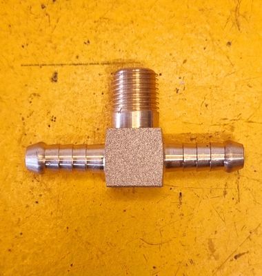 BRASS AIRLINE MALE BRANCH TEE 5/16 HOSE X 1/4 BSP