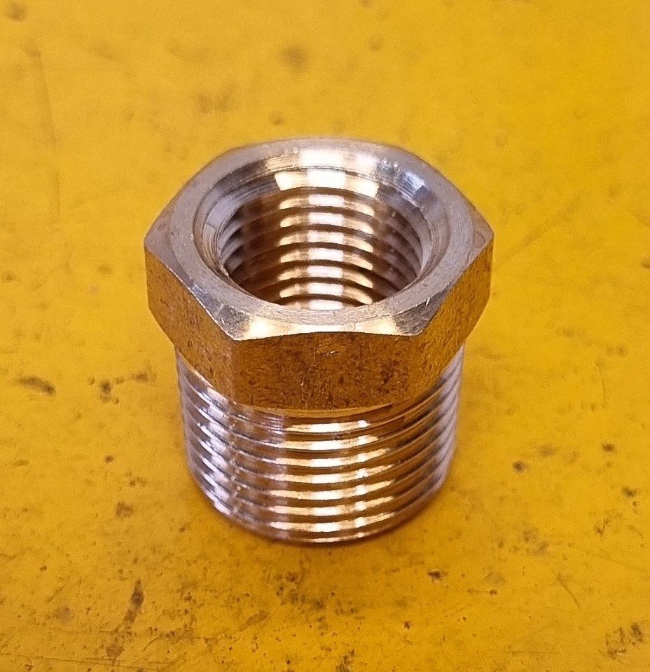 BRASS M/F REDUCING BUSH 1/2 BSP X1/8 BSP