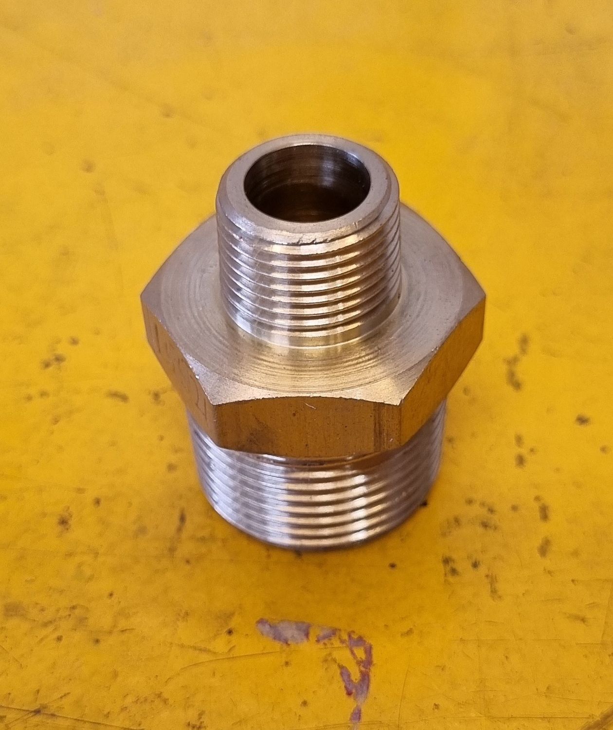 BRASS MALE REDUCING NIPPLE 3/4 X 1/2 BSP