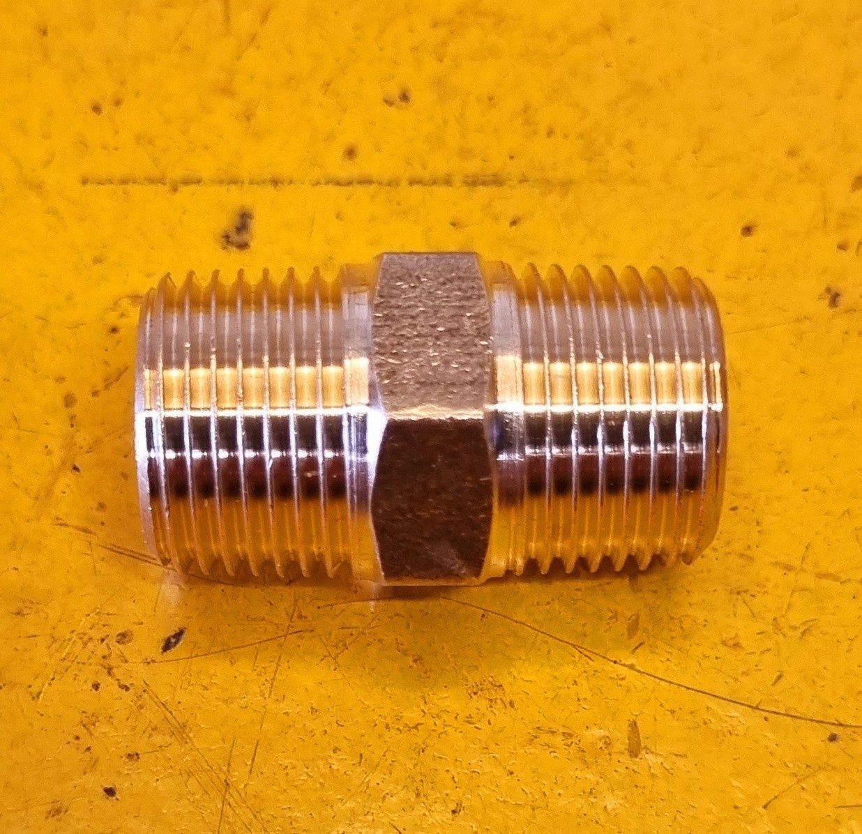 BRASS MALE HEX NIPPLE 1/8 BSP