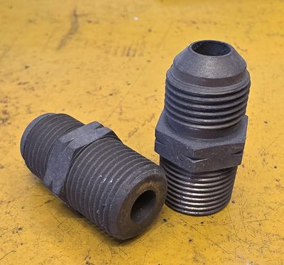 BRASS 45 DEG FLARE MALE CONNECT 3/8 TUBE X 3/8 BSP