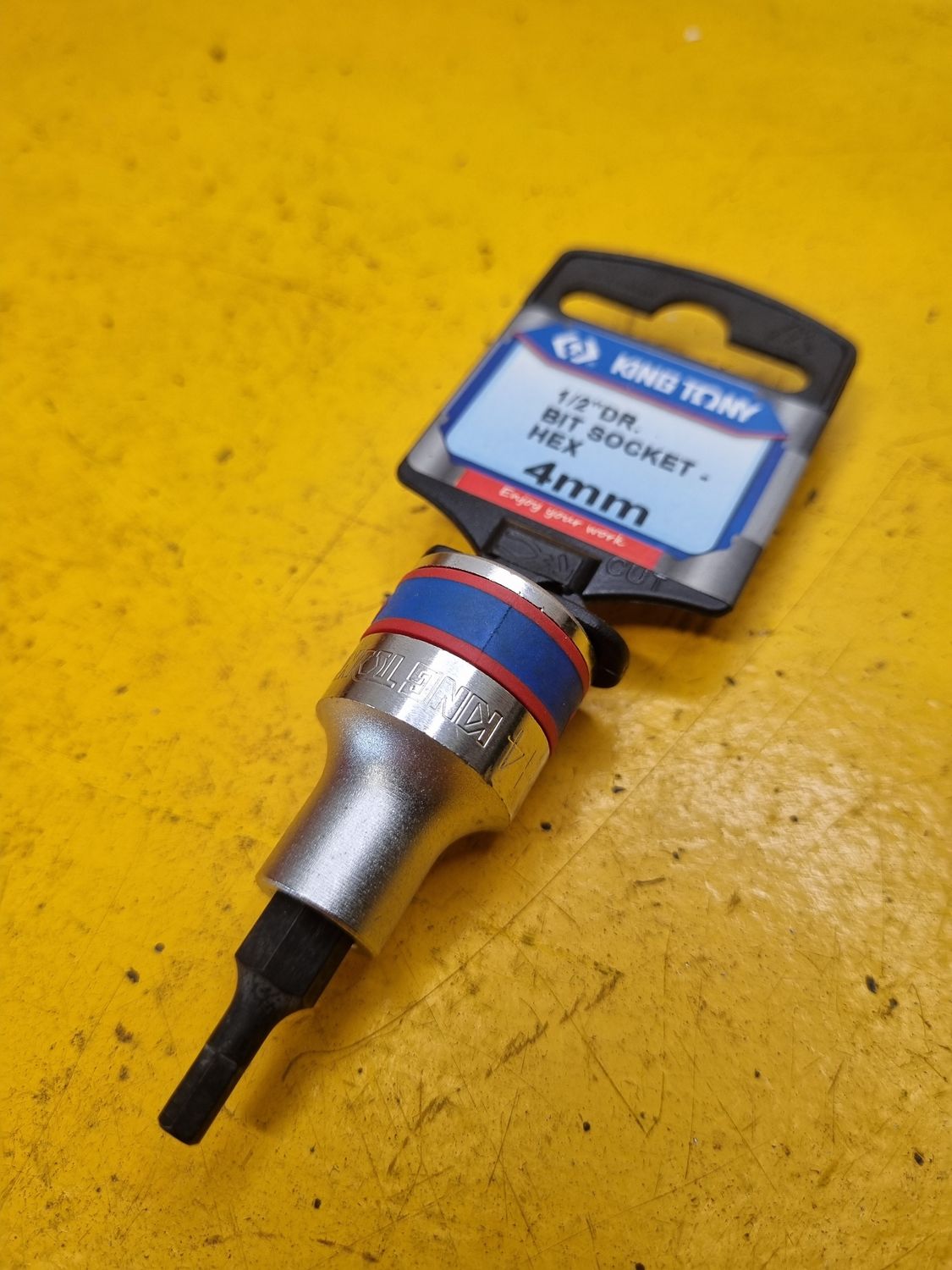 SOCKET HEX 4MM X 1/2 DR (KING TONY)