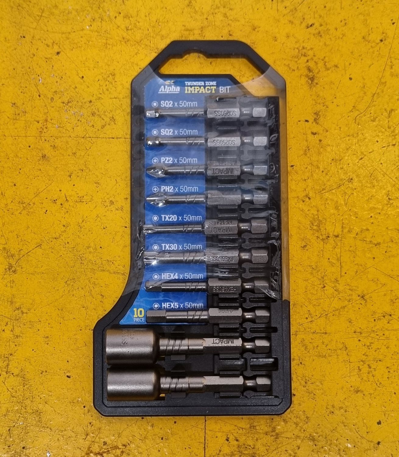 IMPACT DRIVER BIT SET 10 PC
