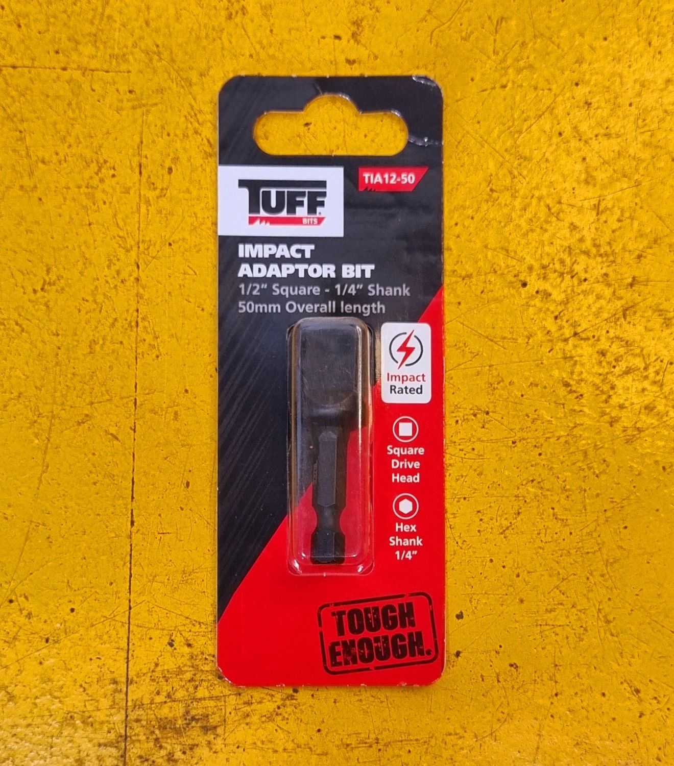 BIT IMPACT ADAPTOR 1/4 HEX 1/2DR