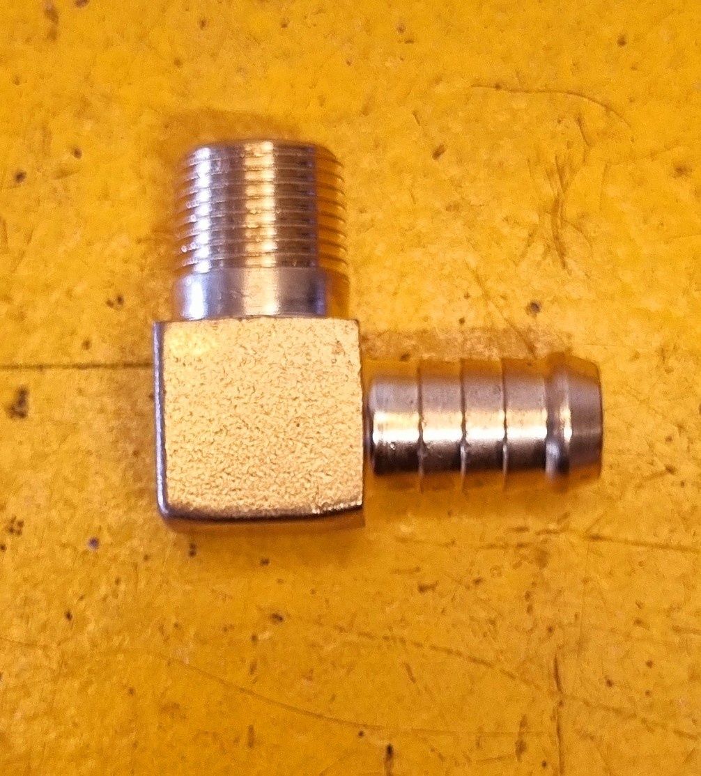 BRASS AIRLINE MALE ELBOW 1/2 HOSE X 1/2 BSP