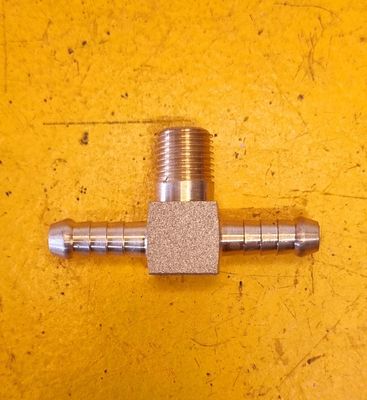 BRASS AIRLINE MALE BRANCH TEE 3/8 HOSE X 3/8 BSP