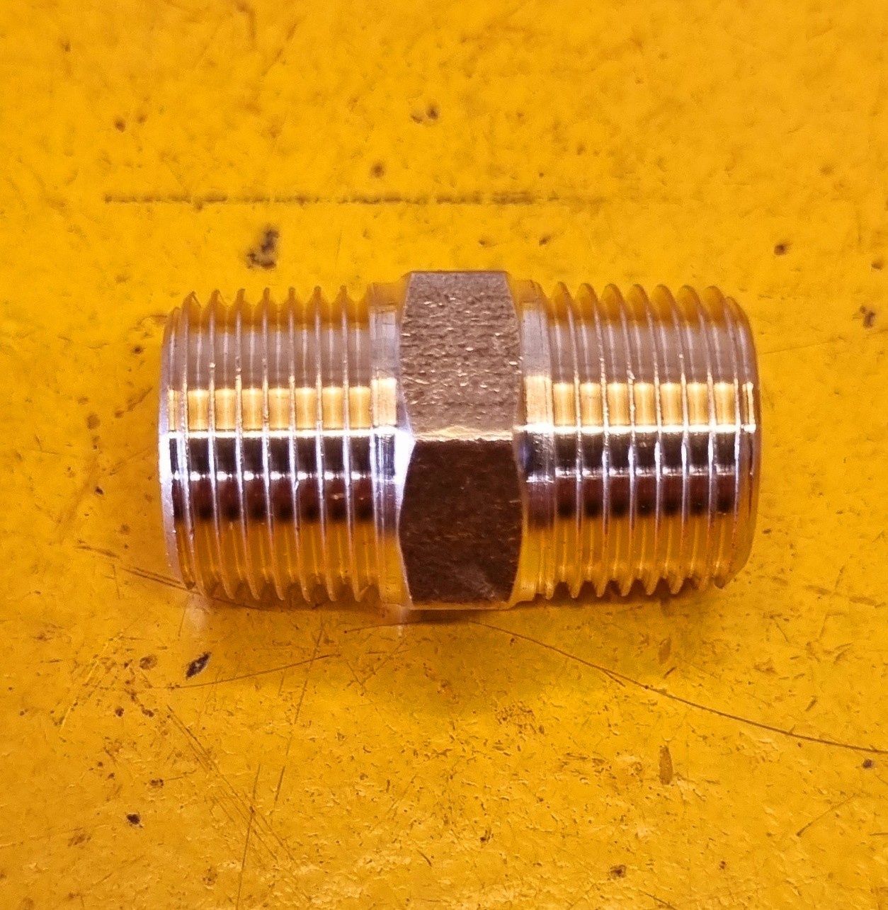 BRASS MALE HEX NIPPLE 3/8 BSP