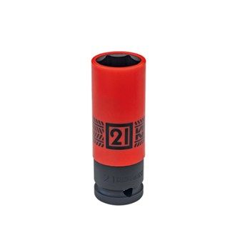 SOCKET WHEEL NUT 21MM X 1/2 DR DEEP IMPACT 6PT