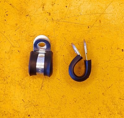 P-CLAMP 14MM STEEL RUBBER LINED