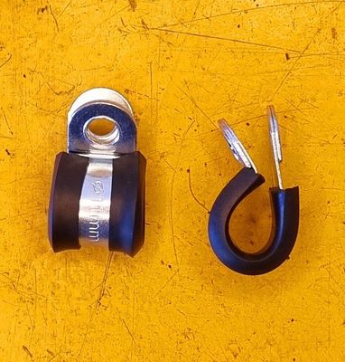 P-CLAMP 19MM STEEL RUBBER LINED