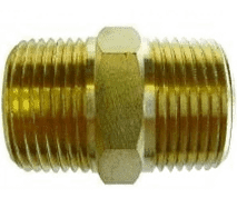 BRASS MALE HEX NIPPLE 1/4 BSP TO 1/4 NPT