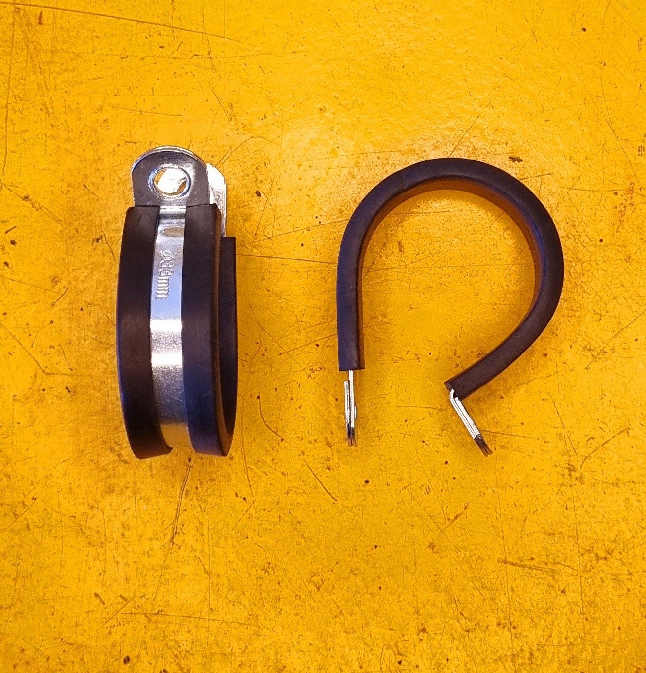 P-CLAMP 6MM STEEL RUBBER LINED