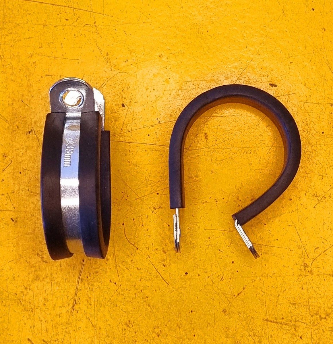P-CLAMP 60MM STEEL RUBBER LINED
