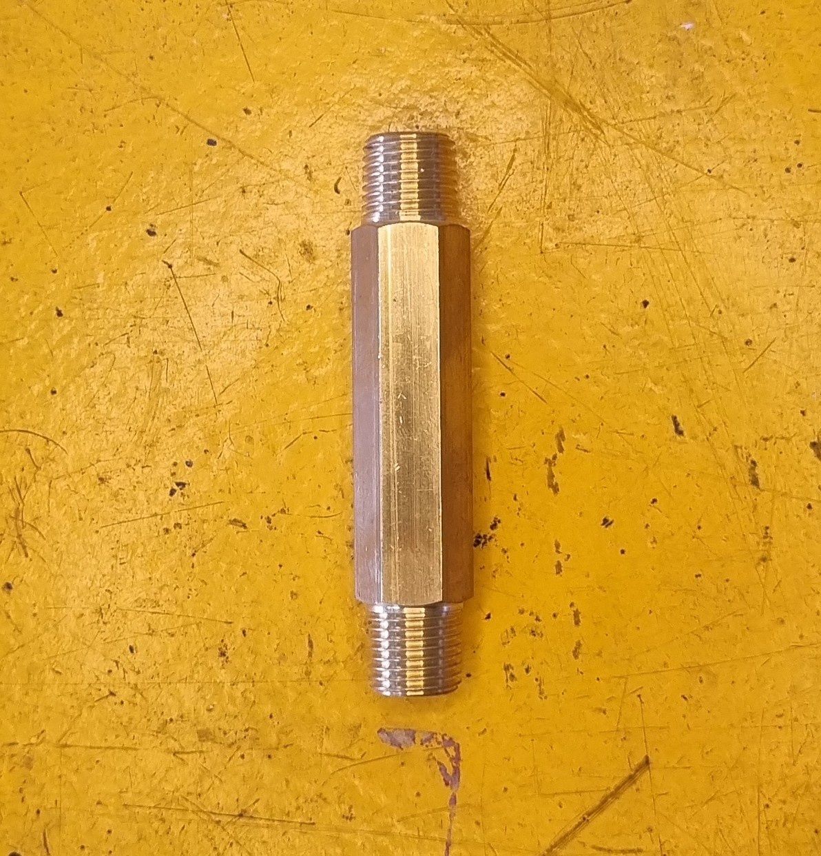 BRASS MALE LONG BARREL NIPPLE 1/4 BSP X 3"