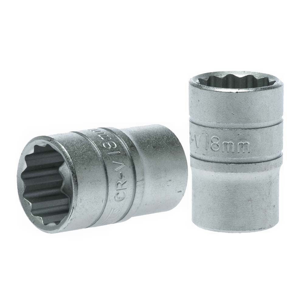 SOCKET 18MM X 1/2 DR REGULAR 12PT