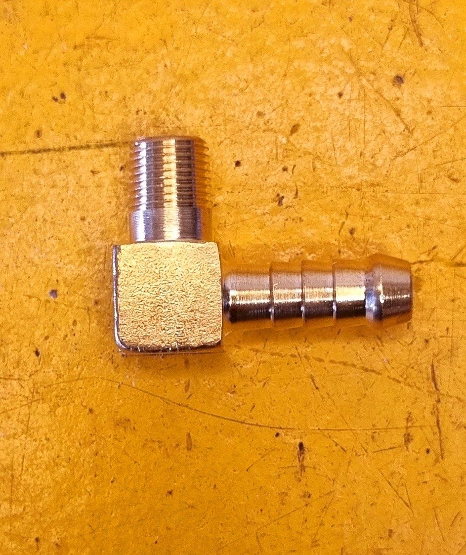 BRASS AIRLINE MALE ELBOW 3/8 HOSE X 1/4 BSP