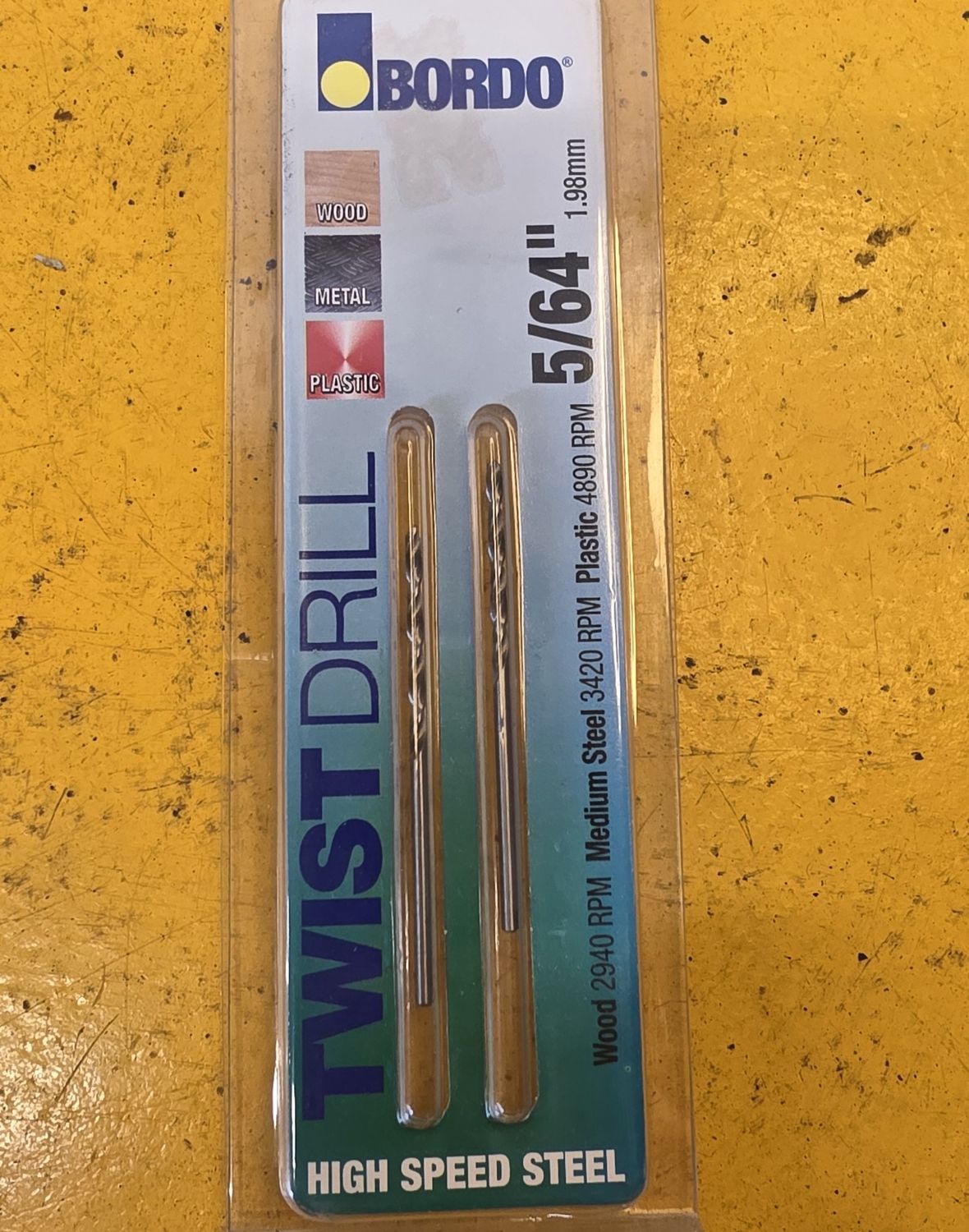 DRILL 5/64" HSS (TWIN PACK)