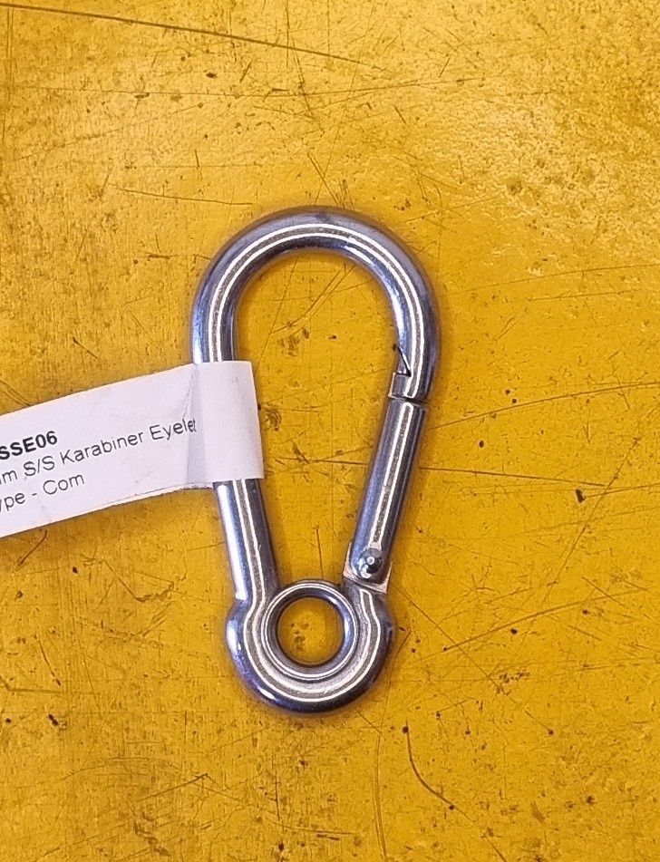 KARABINER 10MM S/S EYELET