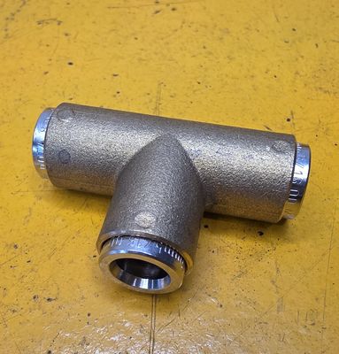 BRASS FFM14 TUBE TEE 8MM