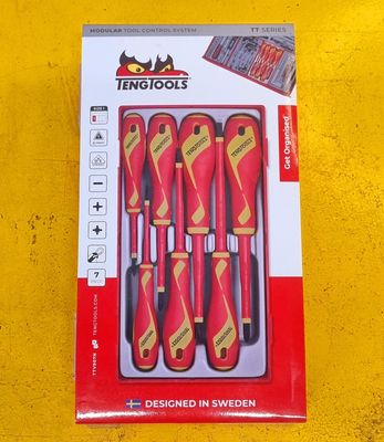 SCREWDRIVER SET INSULATED 1000V 7 PIECE TENG TOOLS