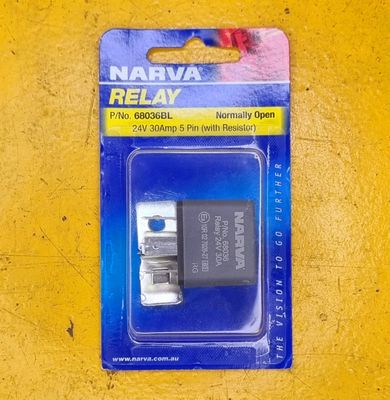 RELAY 24V 30AMP 5 PIN (WITH RESISTOR)