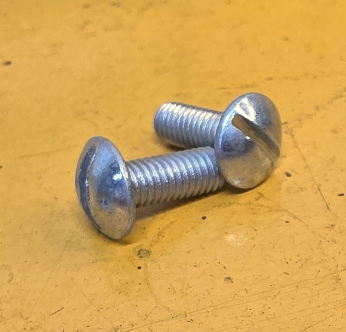 SCREW M5X12 SLOTTED RAISED HEAD ZINC