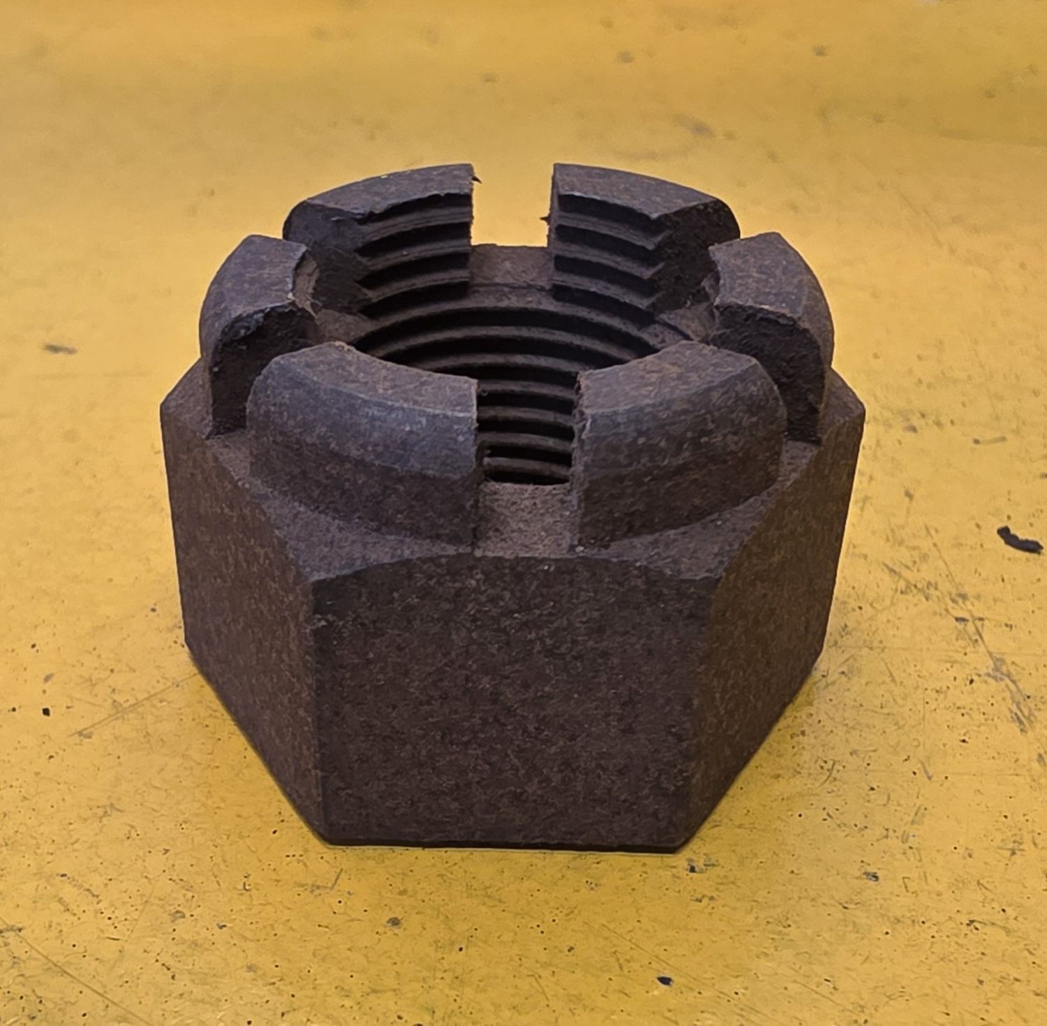 NUT 7/8 UNF CASTLE 14 TPI STEEL