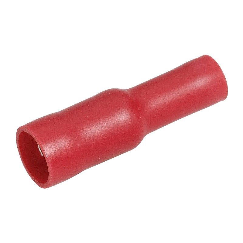 CABLE FEMALE BULLET TERMINAL RED 12 PACK