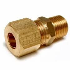 BRASS COMP MALE CONNECT 3/16 TUBE X 3/8 UNF
