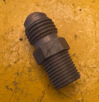 BRASS 45 DEG FLARE MALE CONNECT 1/4 TUBE X 1/8 NPT