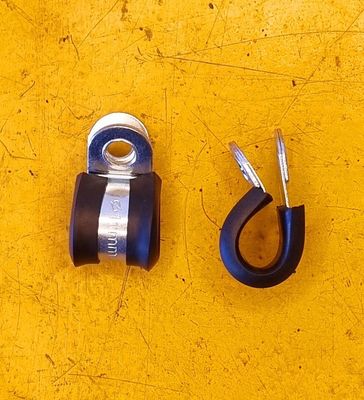 P-CLAMP 25MM STEEL RUBBER LINED
