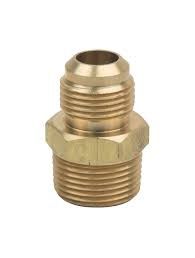 BRASS 45 DEG FLARE MALE CONNECT 3/8 TUBE X 1/4 NPT