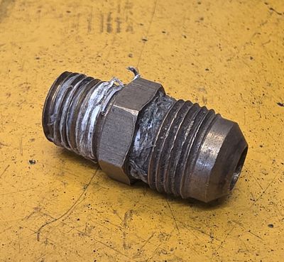 BRASS 45 DEG FLARE MALE CONNECT 3/8 TUBE X 1/4 NPT