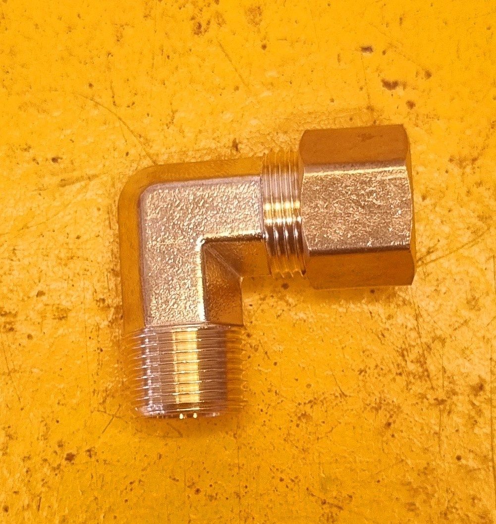 BRASS COMP MALE ELBOW 1/2 TUBE X 3/8 BSP