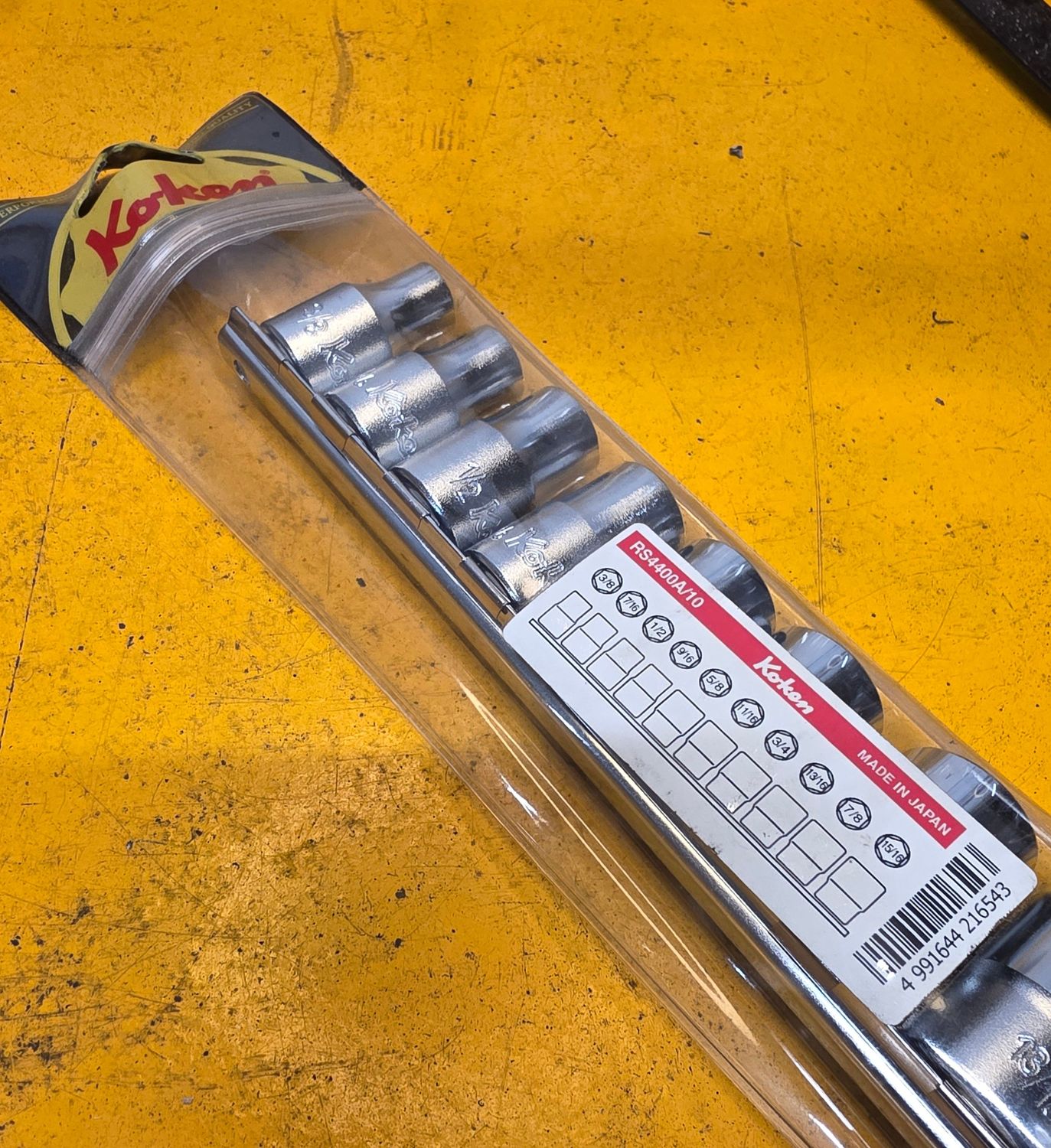 SOCKET SET RAIL 6PT 10PC 1/2DR 3/8-15/16