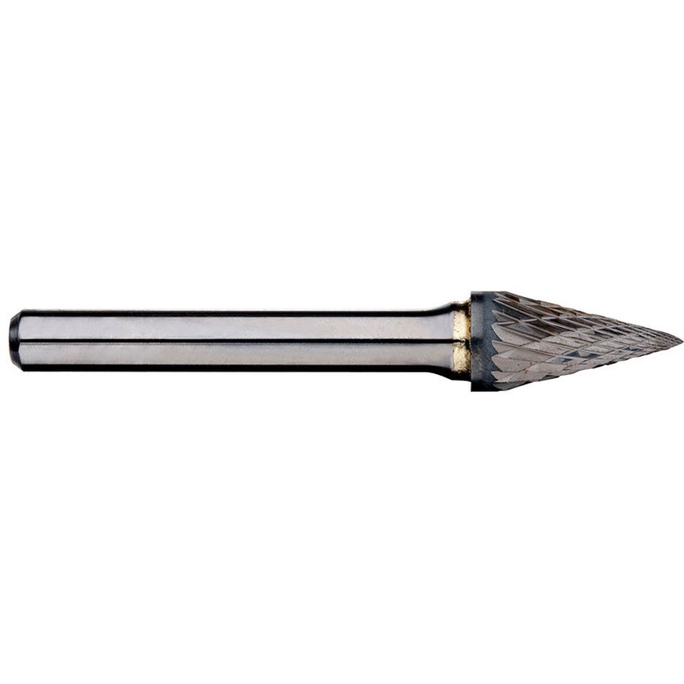 CARBIDE BURR POINTED CONE 6MM SHANK