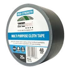 CLOTH TAPE BLACK 48MMX25M