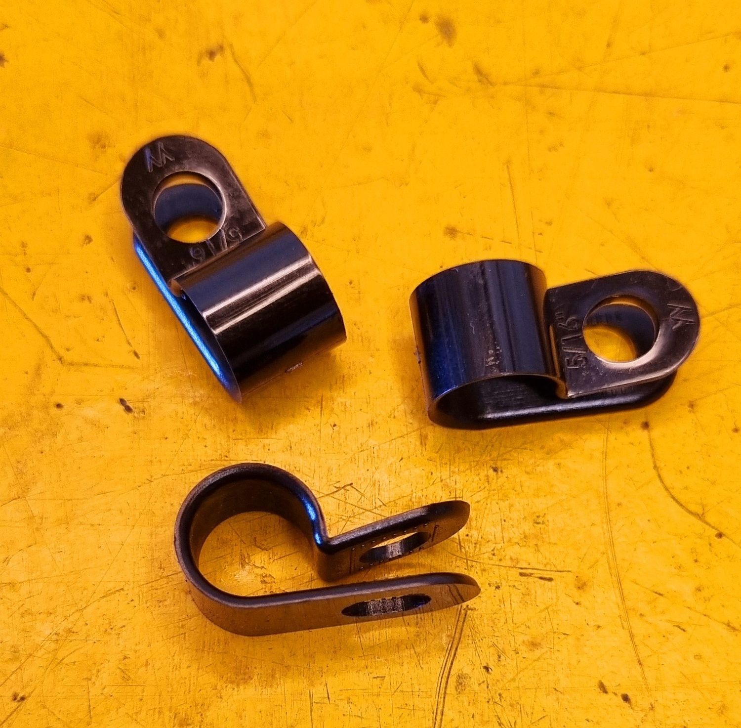 P CLIPS BLACK 6.4MM PLASTIC